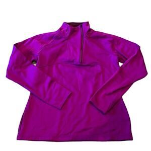 Title Nine Asymmetrical Quarter Zip Purple Fleece Size M